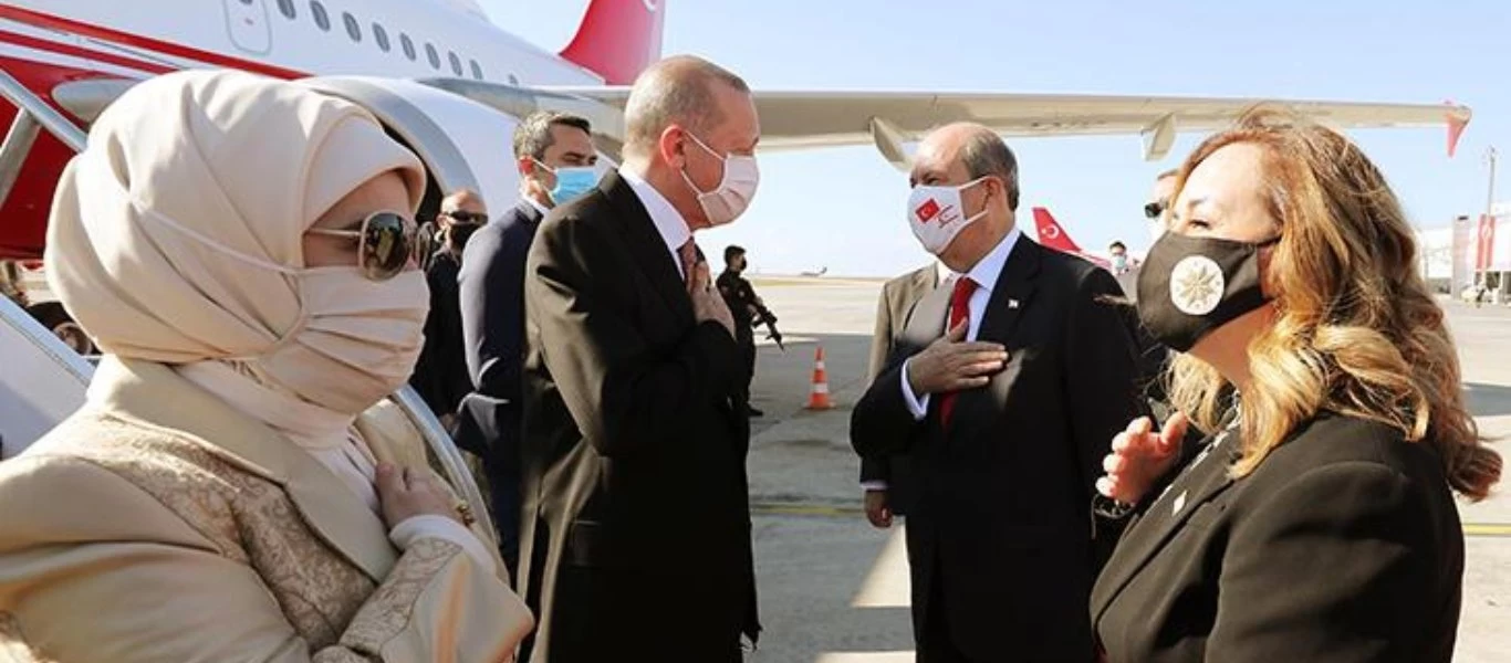 Κύπρος: Έφτασε στα Κατεχόμενα ο Ρετζέπ Ταγίπ Ερντογάν (βίντεο)